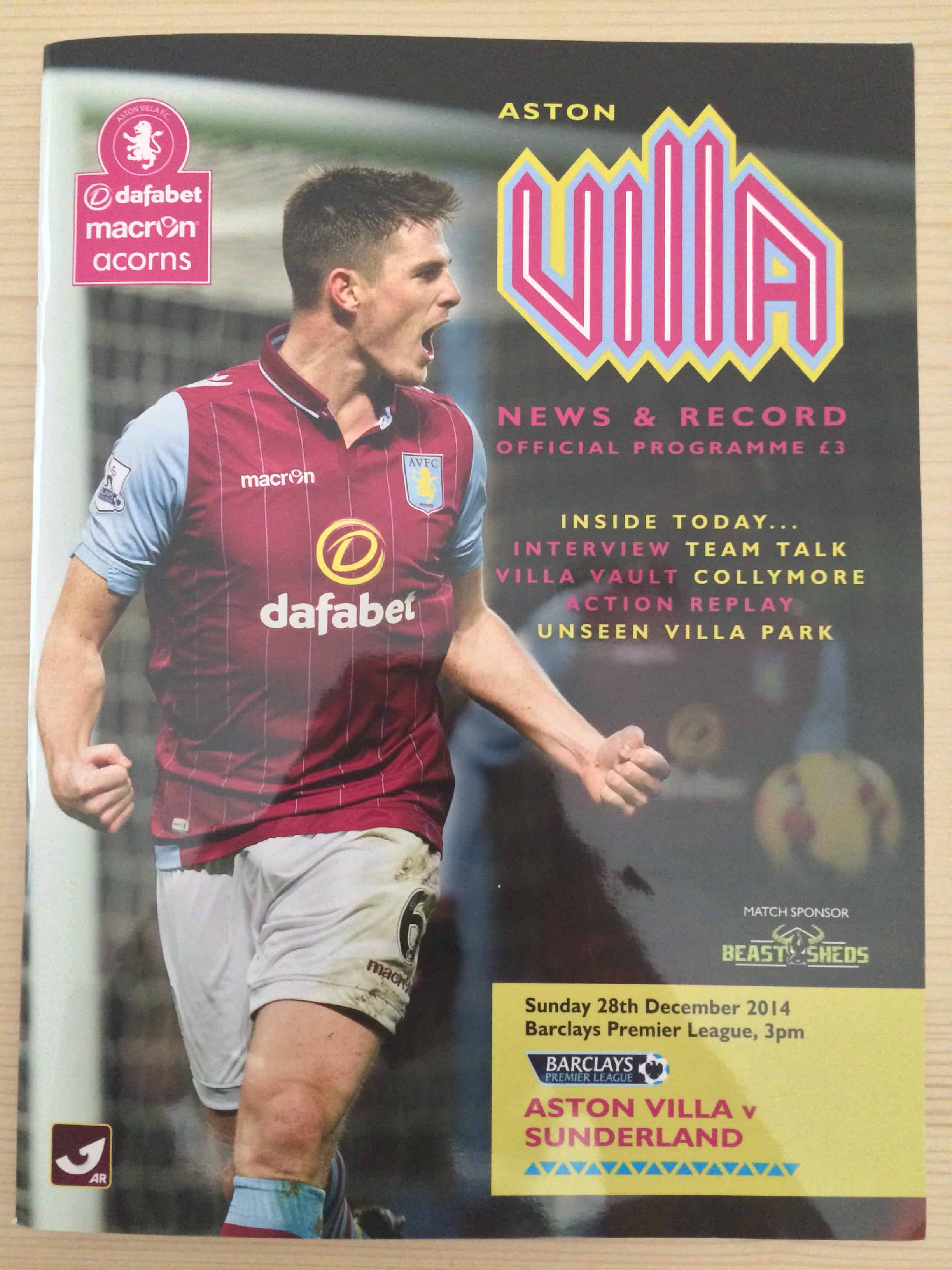 Aston Villa FC v Sunderland FC